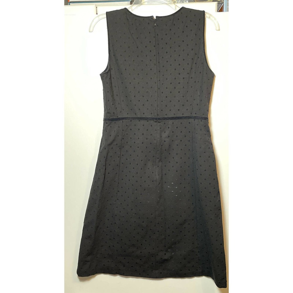 Talbot’s Ladies 6 Rayon Nylon Spandex Black On Black Dots Dress - Picture 3 of 6